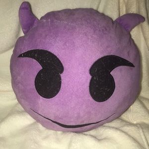 Kids devil emoji pillow